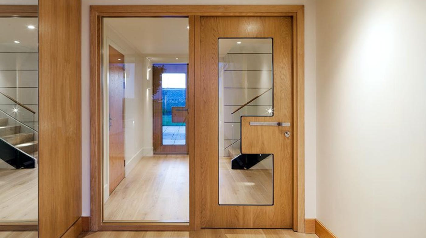 Bespoke Ice internal door in oak 