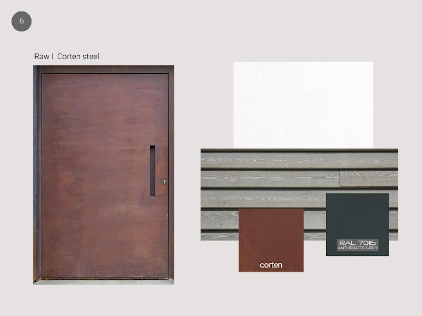 Corten Steel door exterior styling ideas