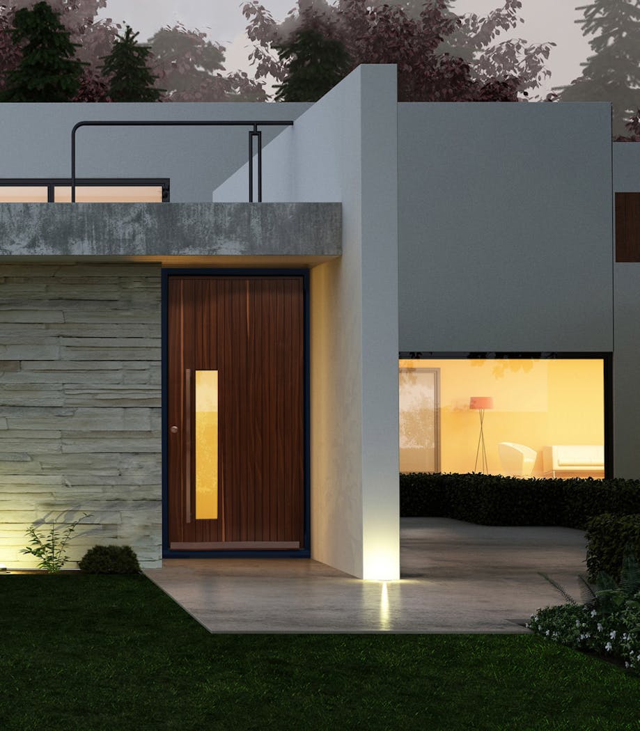 "Capri" front door with vision panel