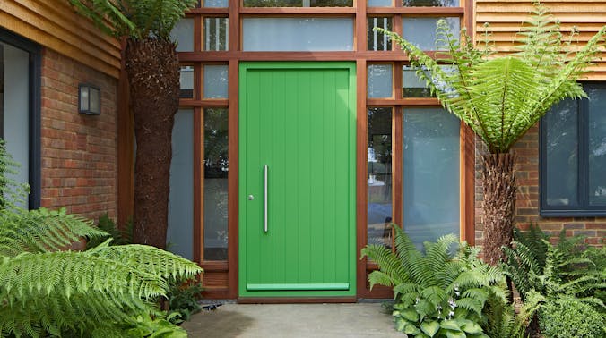 Porto painted in RAL green 6018 with option 8 handle