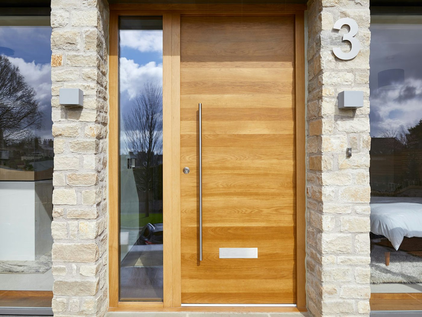 Raw front door | With side glass panel (sidelight) | Urban Front