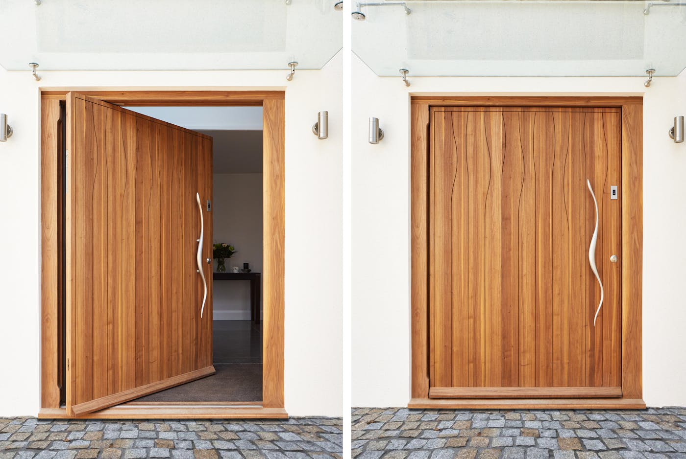 Walnut wavi with handles by Philip Watts Design