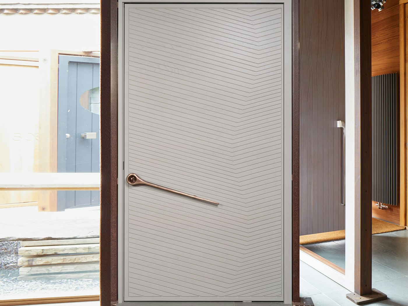 Our new Zebrano front door design features intricate detail & can be viewed in our Buckinghamshire showroom
