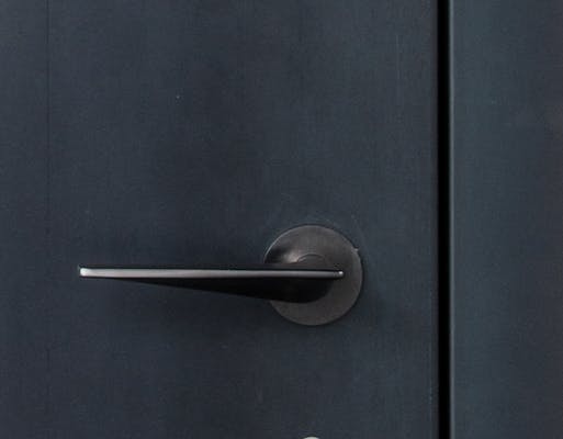 black steel interior door