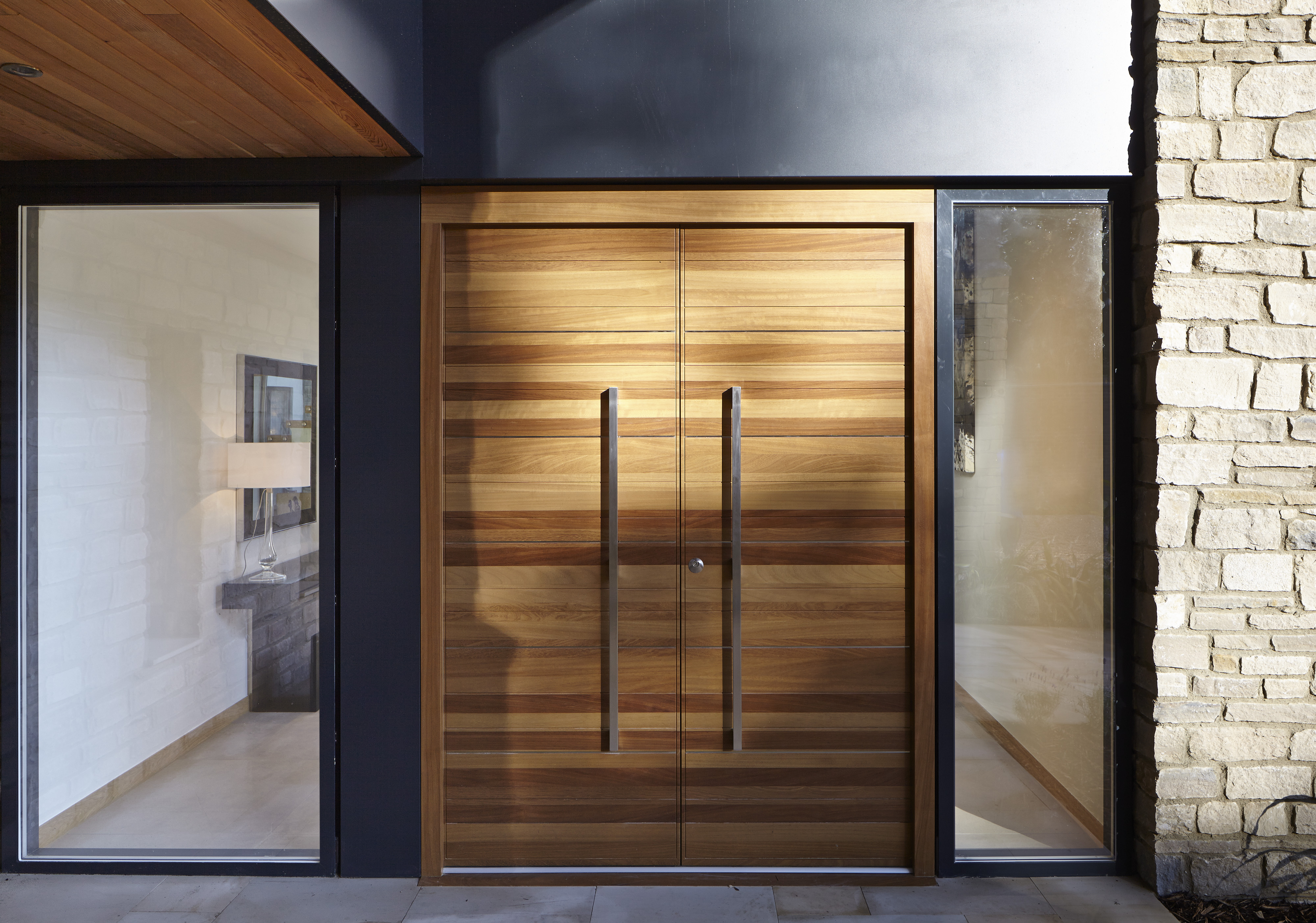 double front doors with glass panels