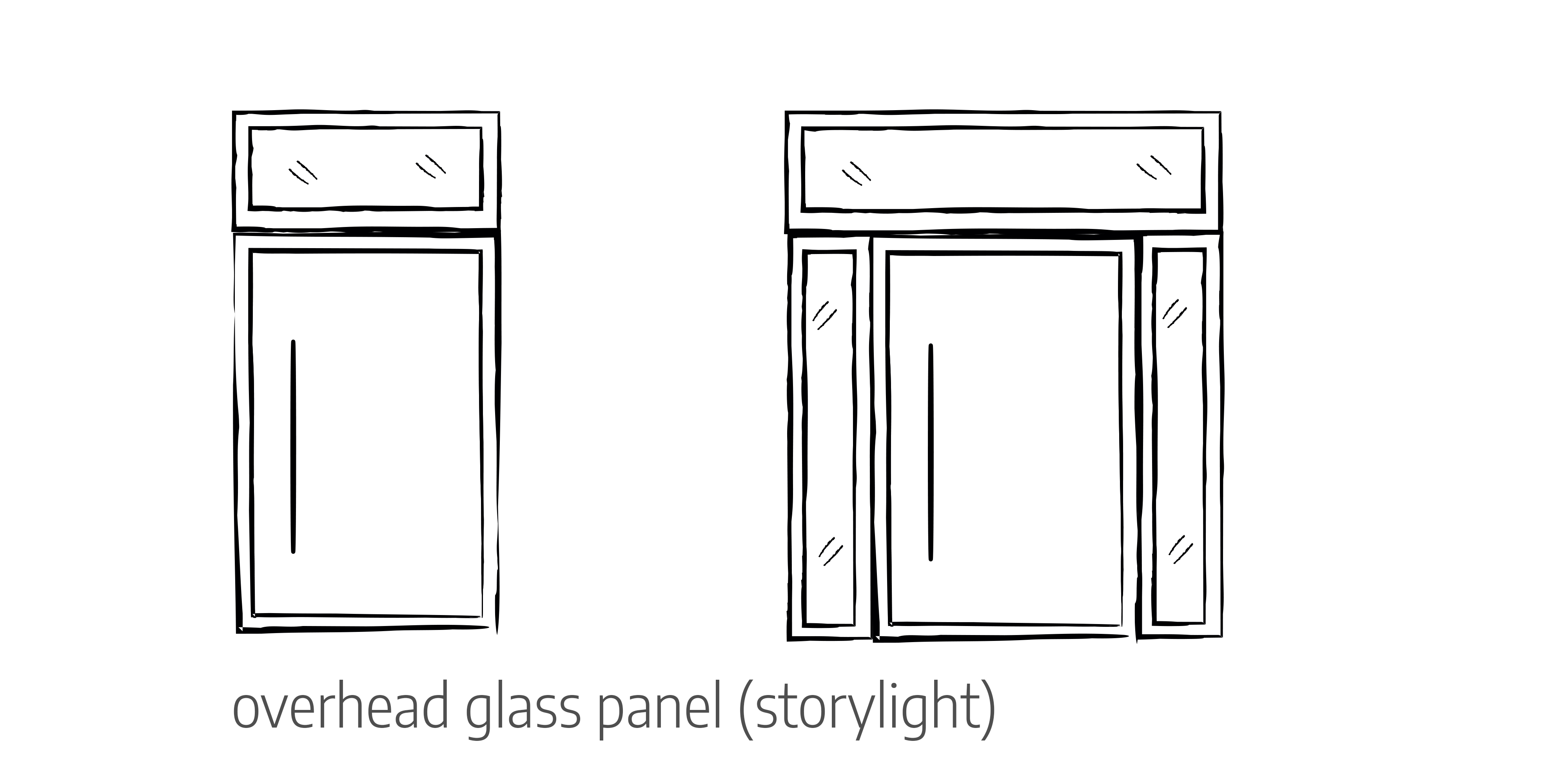 Overhead glass panel door configurations Urban Front