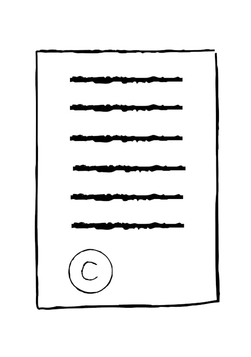 copyright info icon portrait