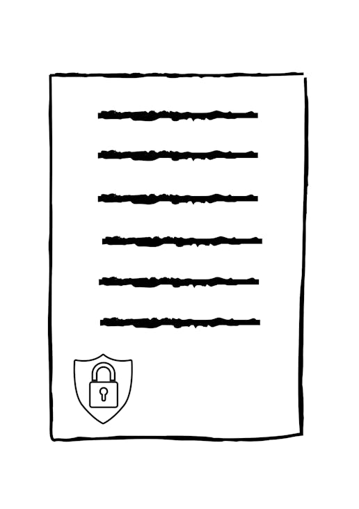 privacy policy icon portrait